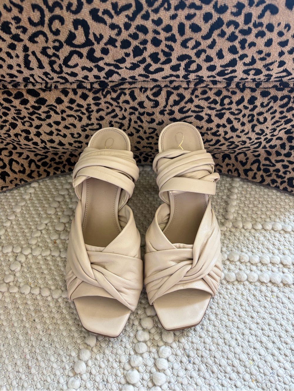 Women’s Sam Edelman Braided Square -Toe Sandals - Cream